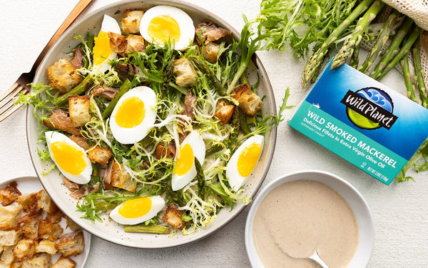 Asparagus + Greens Salad with a Mackerel Tonnato